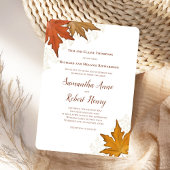 秋秋水離れ色結婚のカスタム 招待状