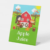 秋秋納屋周囲の庭誕生日ブラックヘアガール 台座サイン (正面)