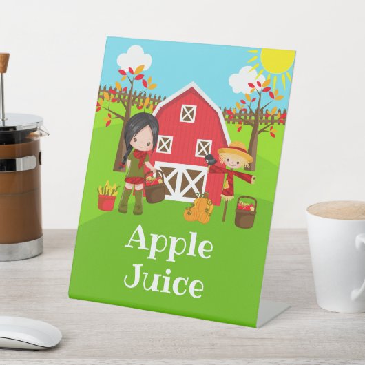 秋秋納屋周囲の庭誕生日ブラックヘアガール 台座サイン (インサイチュ)