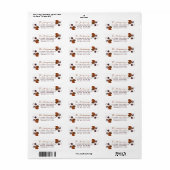 秋秋素朴オーク葉差出人住所 ラベル (フルシート)