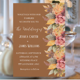 秋秋素朴テラコッタフローラズ 招待状