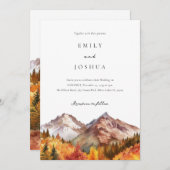 秋秋素朴ボホ結婚ズ 招待状 (正面/裏面)