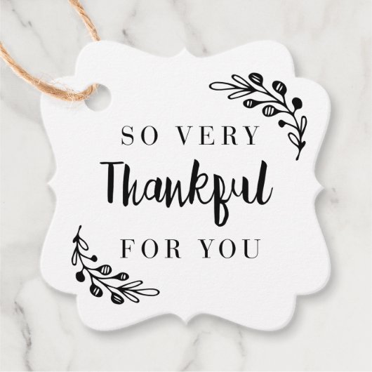 秋秋素朴感謝祭ホリデーギフト フェイバータグ (正面)