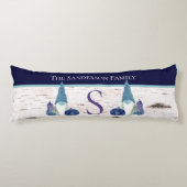 秋秋素朴格言ネイビーダスティブルーパンプキンズ ボディピロー (正面)