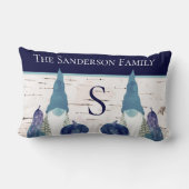 秋秋素朴格言ネイビーダスティブルーパンプキンズ ランバークッション (裏面)