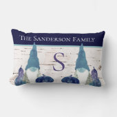 秋秋素朴格言ネイビーダスティブルーパンプキンズ ランバークッション (正面)