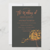 秋秋結婚の招パーソナライズされた待 招待状 (正面)