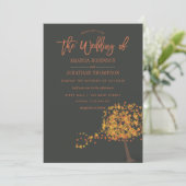 秋秋結婚の招パーソナライズされた待 招待状 (スタンド正面)