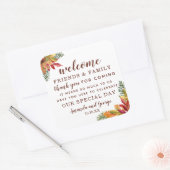 秋秋結婚式の引き出物パーソナライズされた感謝していユー スクエアシール (封筒)