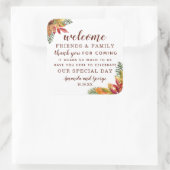 秋秋結婚式の引き出物パーソナライズされた感謝していユー スクエアシール (バッグ)