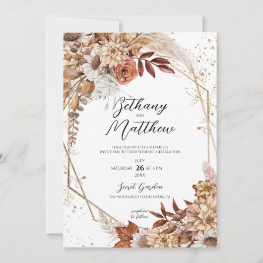 秋秋結婚式招待状 招待状 (正面)