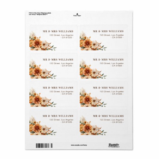 秋秋花住所 シール (フルシート)