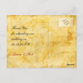 秋秋茶結婚のサンキュー ポストカード (裏面)