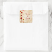 秋秋茶離れ結婚式の引き出物シール スクエアシール (バッグ)