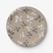 秋秋葉葉茶色 ペーパープレート (正面)