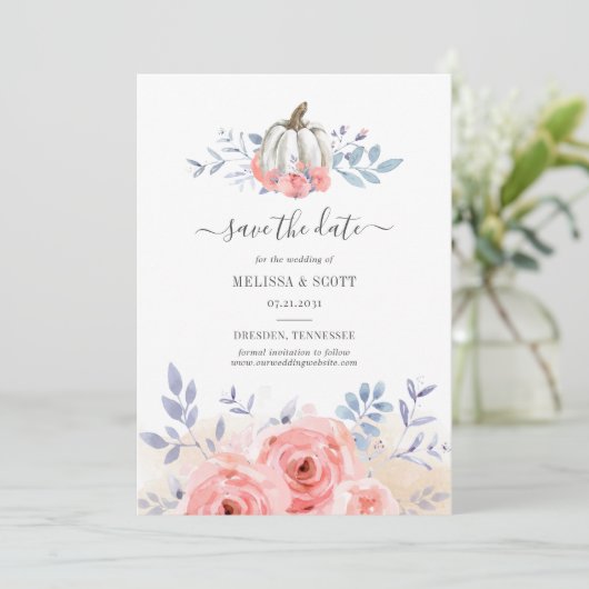 秋秋赤面ピンクローゼズカボチャフローラ セーブザデート (スタンド正面)