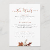 秋秋離れのボホ結婚詳細 エンクロージャーカード (正面)