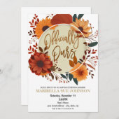 秋秋養子縁組お祝い招待状 招待状 (正面/裏面)