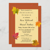 秋秋10月11月リハーサルディナー 招待状 (正面/裏面)