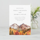 秋秋RSVPオールインワンQRコード結婚ズ 招待状 (スタンド正面)