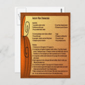 秋立ち上りチーズケーキレシピはがき ポストカード (正面/裏面)