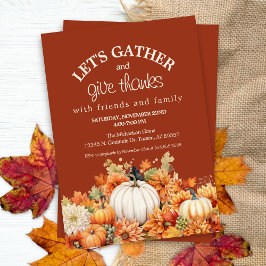 秋紅葉が感謝祭を集める 招待状