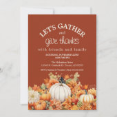 秋紅葉が感謝祭を集める 招待状 (正面)