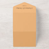 秋紅葉すべて1つの結婚式の招待 オールインワン招待状 (外側)