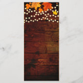 秋紅葉とストリングラ結婚イトのメニュー メニュー (裏面)