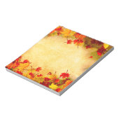 秋紅葉の古い紙の背景 ノートパッド (回転)