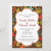 秋紅葉ウェディングパーティー招待状 招待状 (正面)