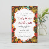 秋紅葉ウェディングパーティー招待状 招待状 (スタンド正面)