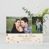 秋紅葉ウェディング日付2写真を保存 セーブザデート (スタンド正面)