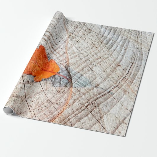 秋紅葉オーク材 ラッピングペーパー (アンロールド)