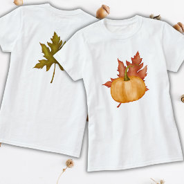 秋紅葉カボチャ Tシャツ