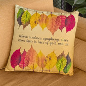 秋紅葉シンフォニーイエローブラウンレッド クッション