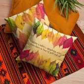 秋紅葉シンフォニーイエローブラウンレッド クッション