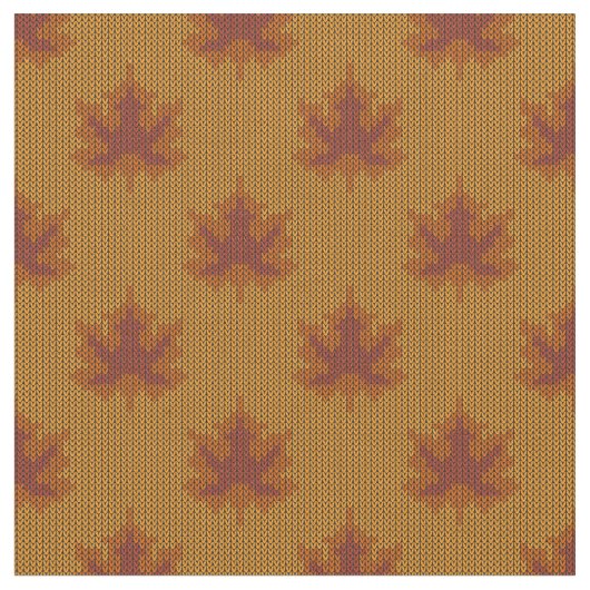 秋紅葉パターン ファブリック (クローズアップ)