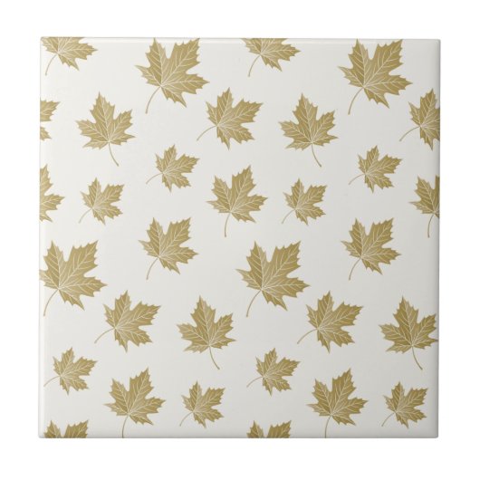 秋紅葉パターン。ファームハウスセラミックタイル タイル (正面)