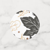 秋紅葉パーティーテーブルの装飾 コンフェッティ (スモール正面)