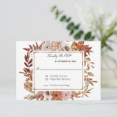 秋紅葉フローラエレガフォーマルントウェディング 出欠カード (スタンド正面)