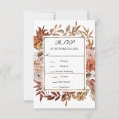 秋紅葉フローラエレガフォーマルントウェディング 出欠カード (正面)