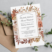 秋紅葉フローラエレガフォーマルントウェディング 招待状