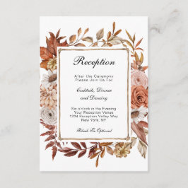 秋紅葉フローラフォーマルウェディングレセプション エンクロージャーカード