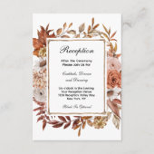 秋紅葉フローラフォーマルウェディングレセプション エンクロージャーカード (正面)
