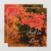 秋紅葉ブライダルシャワーパーティの招待状 招待状 (正面/裏面)