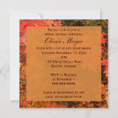 秋紅葉ブライダルシャワーパーティの招待状 招待状 (裏面)