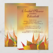 秋紅葉ブライダルシャワー招待 招待状 (正面/裏面)