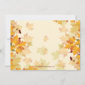 秋紅葉ブライダルシャワー招待 招待状 (裏面)