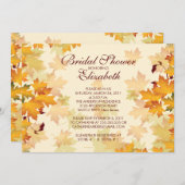 秋紅葉ブライダルシャワー招待 招待状 (正面/裏面)